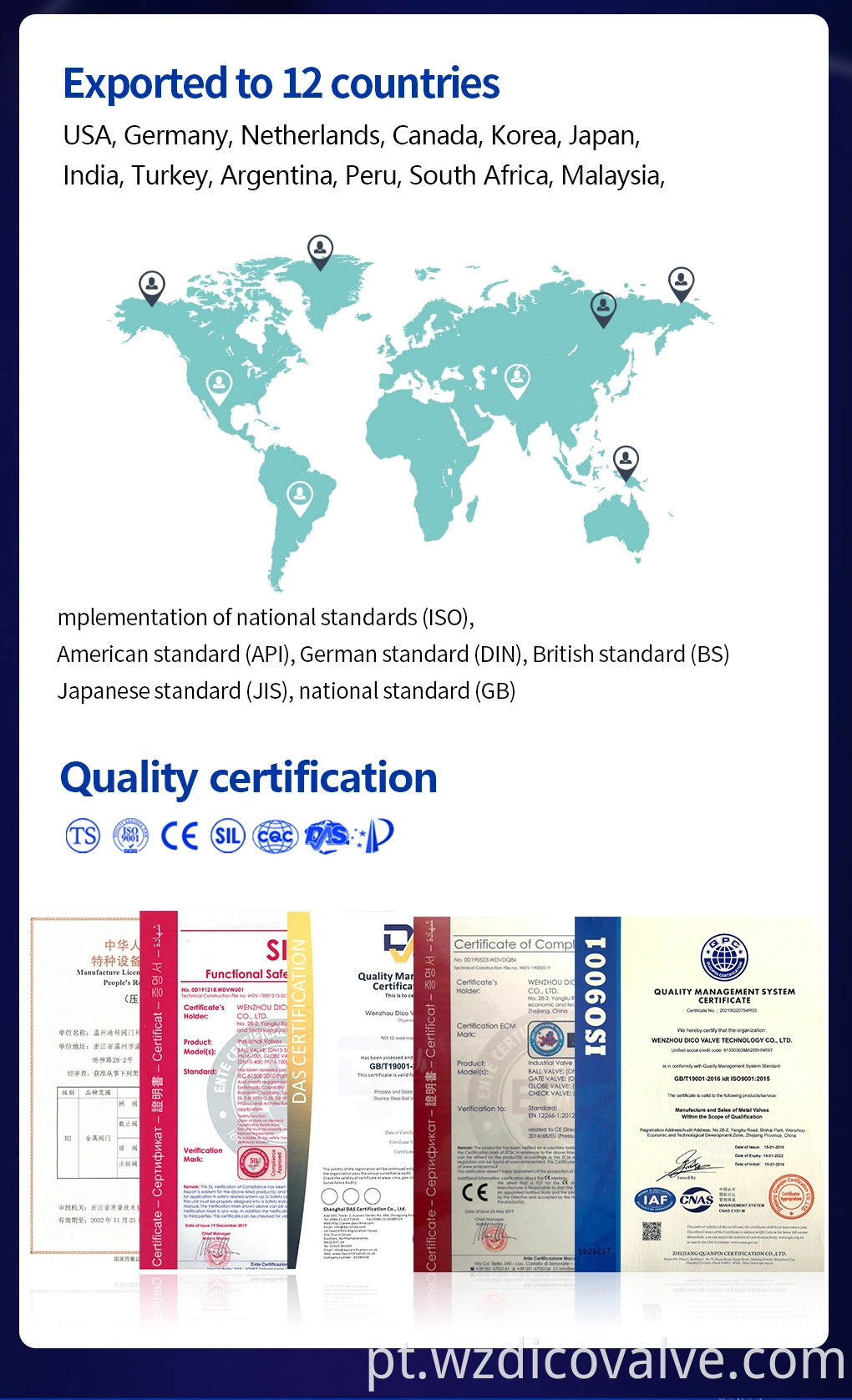 CE ISO TS DIN PN16 Aço inoxidável com ISO5211 Pad Industrial 2pc Válvula de esfera flutuante